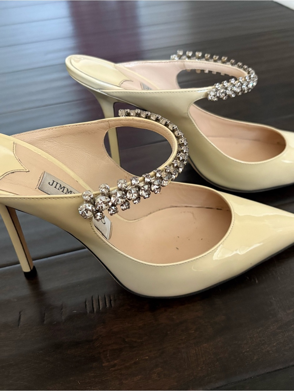 Jimmy Choo Bing 100 Ivory Heels - Picture 3 of 8